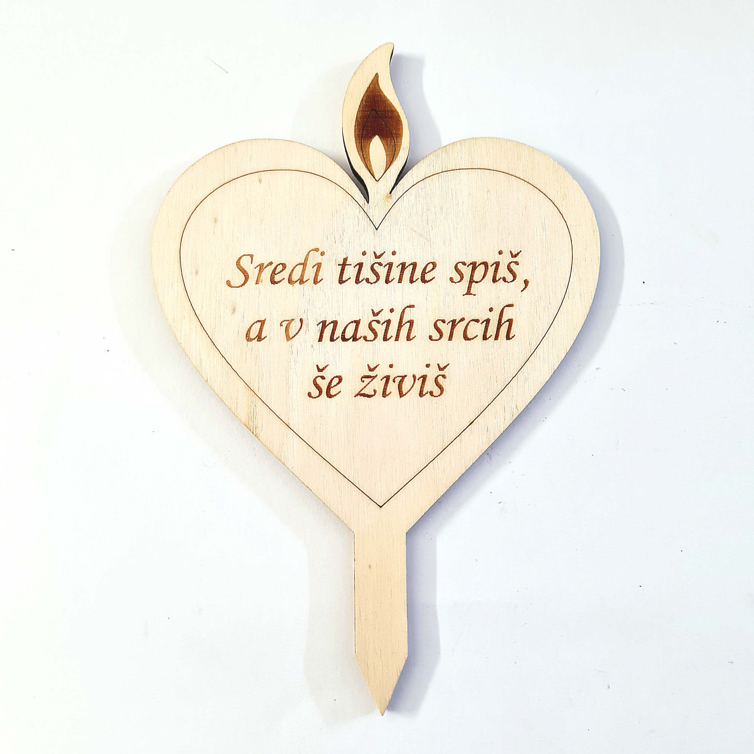Lesena Svečka Srce